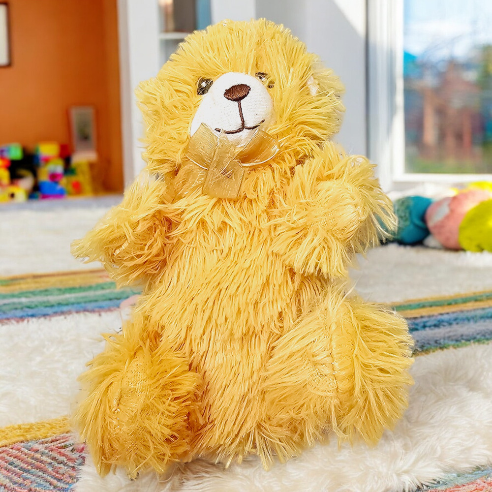 Greenbrier International Fuzzy Teddy Bear Plush Lovey Stitched Eyes